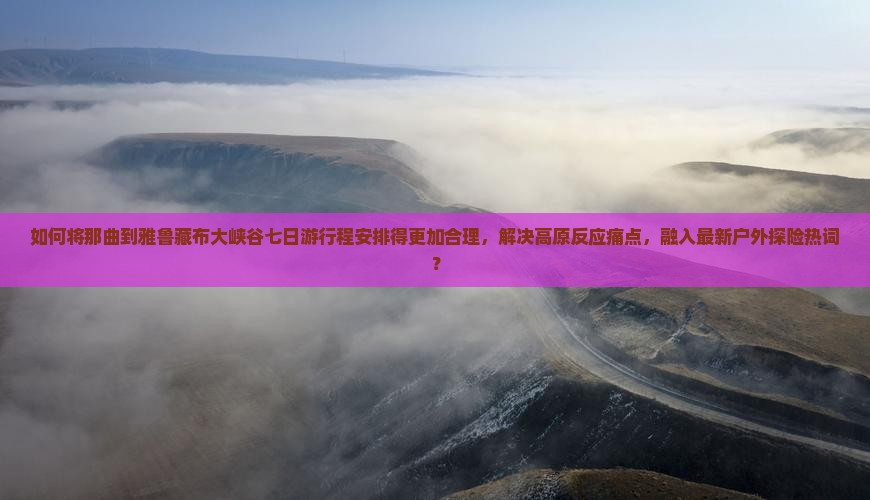 如何将那曲到雅鲁藏布大峡谷七日游行程安排得更加合理，解决高原反应痛点，融入最新户外探险热词？