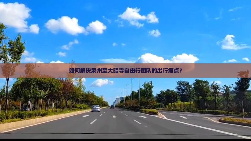 如何解决泉州至大昭寺自由行团队的出行痛点？