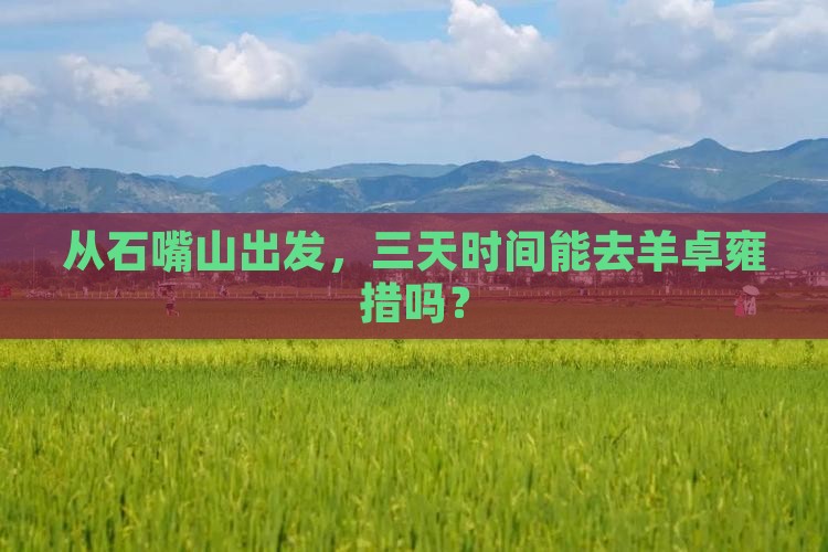 从石嘴山出发，三天时间能去羊卓雍措吗？