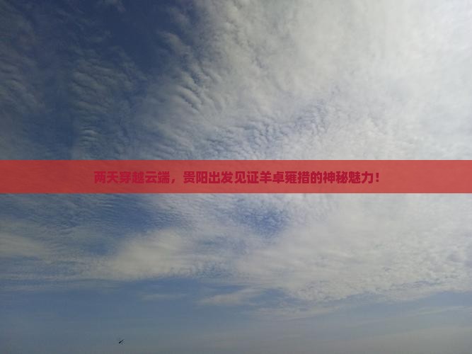 两天穿越云端，贵阳出发见证羊卓雍措的神秘魅力！