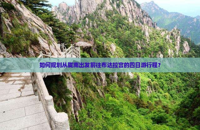 如何规划从陇南出发前往布达拉宫的四日游行程？