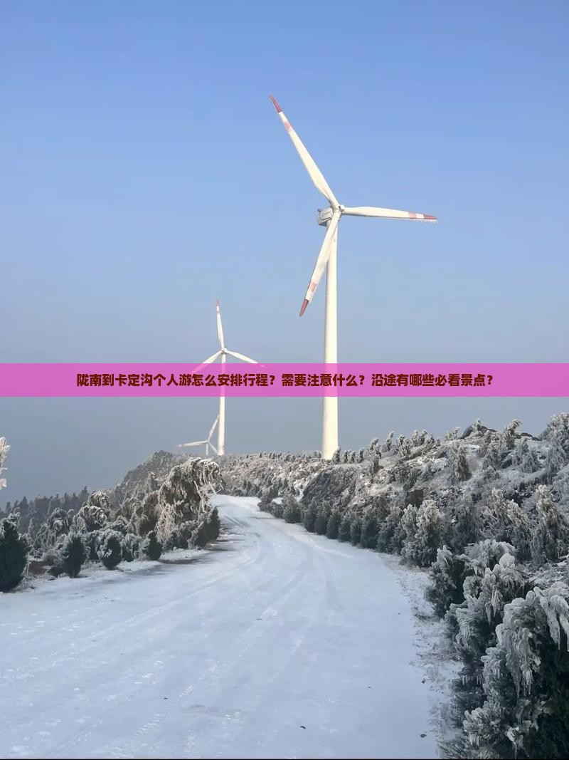 陇南到卡定沟个人游怎么安排行程？需要注意什么？沿途有哪些必看景点？