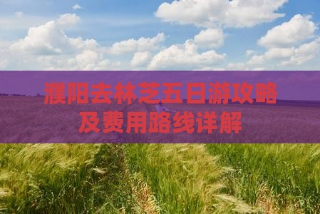 濮阳去林芝五日游攻略及费用路线详解