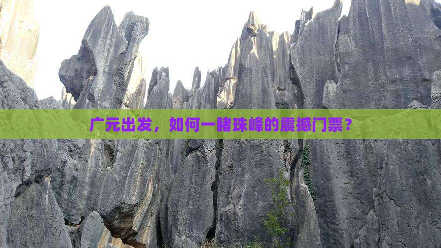 广元出发，如何一睹珠峰的震撼门票？