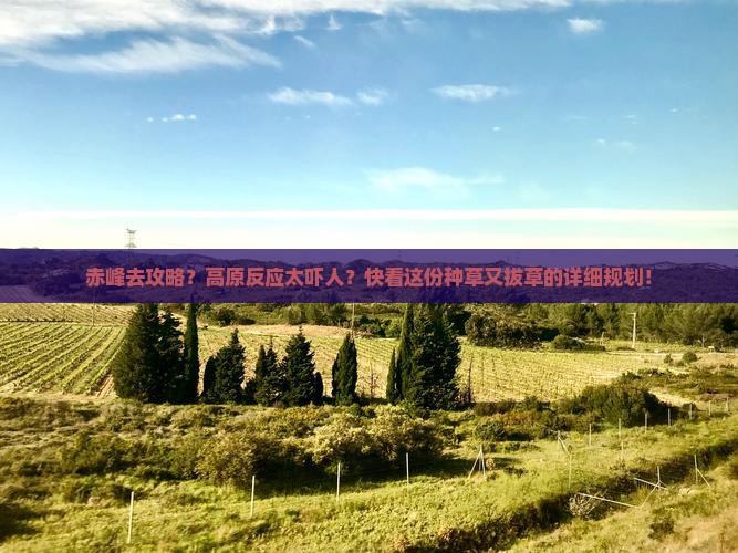 赤峰去攻略？高原反应太吓人？快看这份种草又拔草的详细规划！