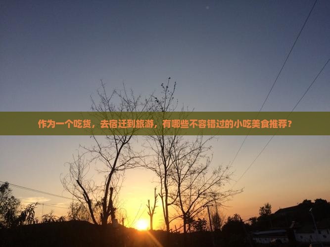 作为一个吃货，去宿迁到旅游，有哪些不容错过的小吃美食推荐？