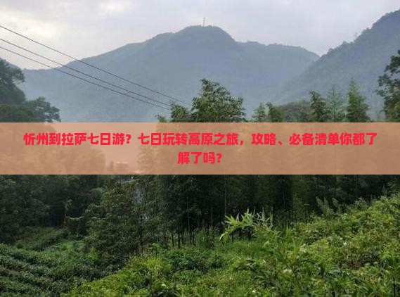 忻州到拉萨七日游？七日玩转高原之旅，攻略、必备清单你都了解了吗？