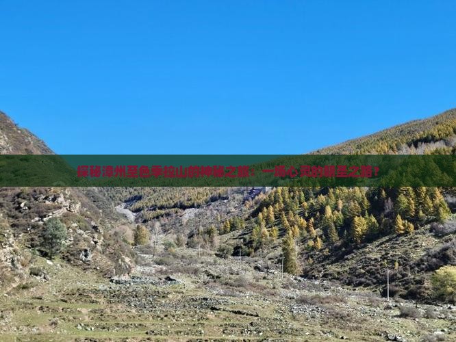 探秘漳州至色季拉山的神秘之旅:一场心灵的朝圣之路? 探秘漳州至色季拉山的神秘之旅:一场心灵的朝圣之路?