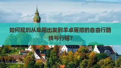 如何规划从阜阳出发到羊卓雍措的自由行路线与行程？