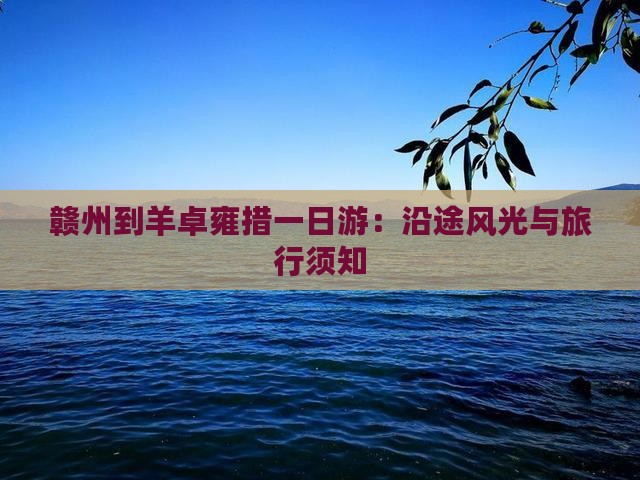 赣州到羊卓雍措一日游：沿途风光与旅行须知
