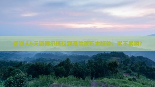 普通人5天游博尔塔拉到雅鲁藏布大峡谷，累不累啊？