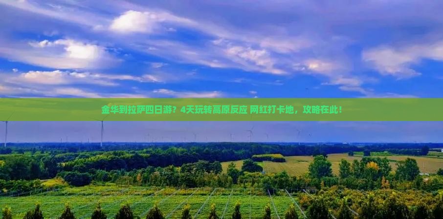 金华到拉萨四日游？4天玩转高原反应+网红打卡地，攻略在此！