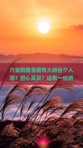 六安到雅鲁藏布大峡谷个人游？担心高反？这有一份避坑指南请查收