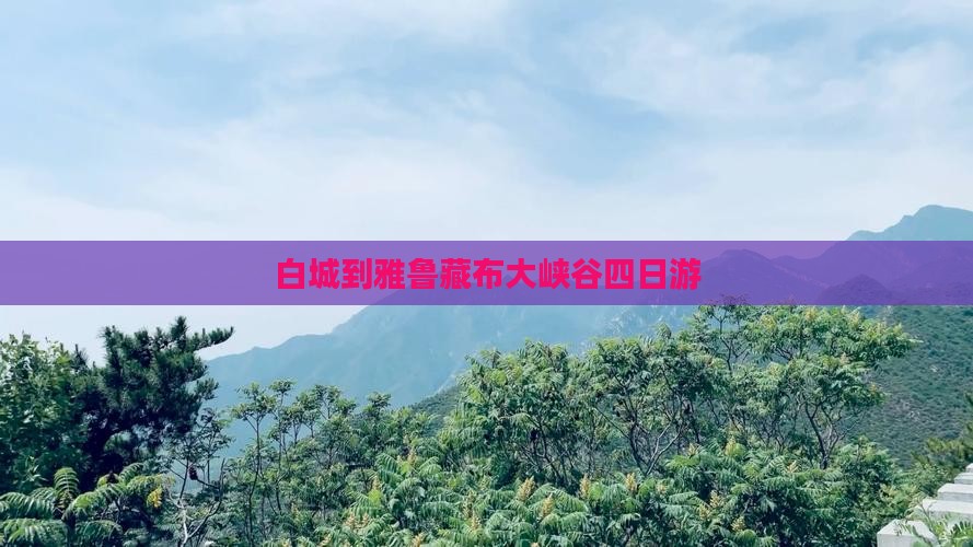 白城到雅鲁藏布大峡谷四日游