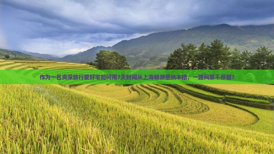 作为一名资深旅行爱好宅如何用7天时间从上海畅游至纳木措，一路风景不停歇？
