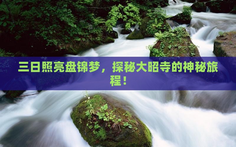 三日照亮盘锦梦，探秘大昭寺的神秘旅程！