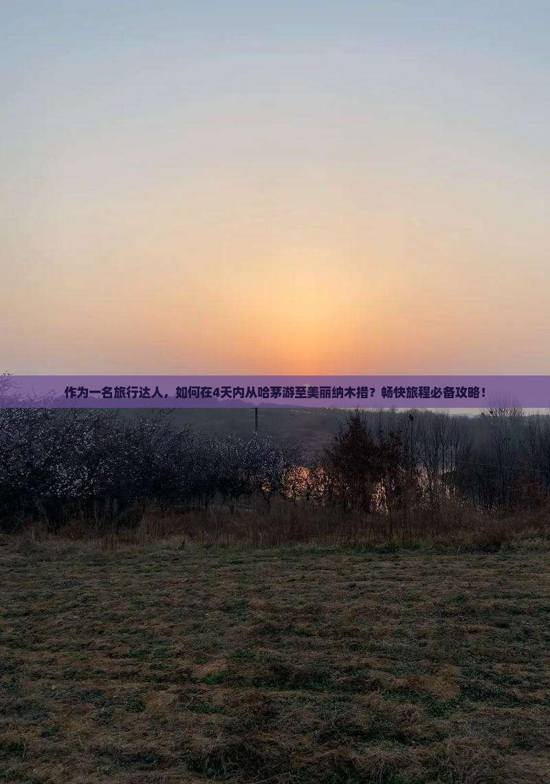 作为一名旅行达人，如何在4天内从哈茅游至美丽纳木措？畅快旅程必备攻略！