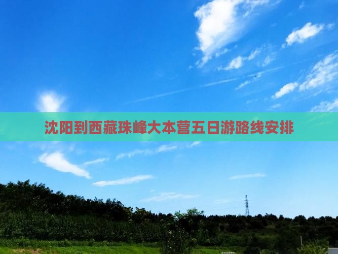 沈阳到西藏珠峰大本营五日游