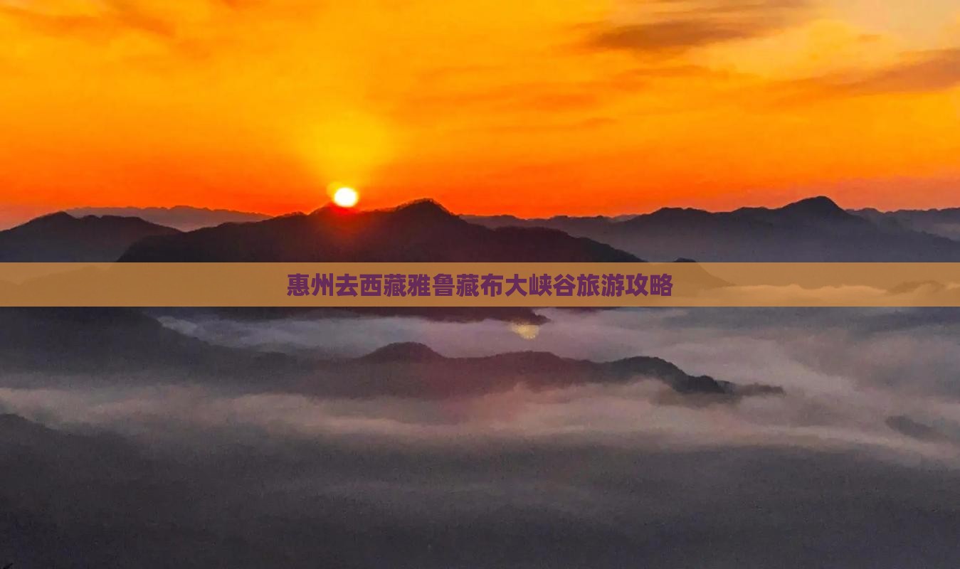 惠州去西藏雅鲁藏布大峡谷门票