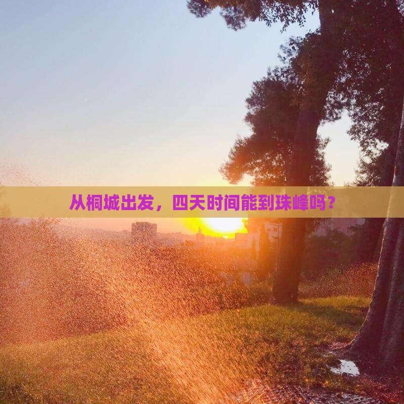 从桐城出发，四天时间能到珠峰吗？