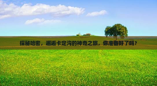 探秘哈密，邂逅卡定沟的神奇之旅，你准备好了吗？