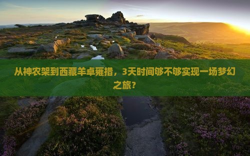 神农架去西藏羊卓雍措三日游
