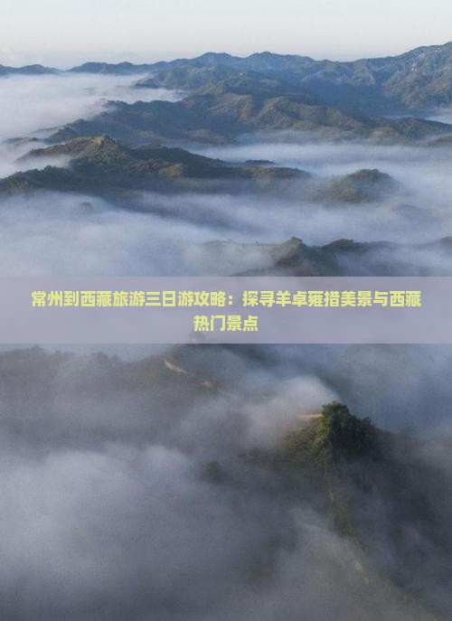 常州到西藏羊卓雍措三日游