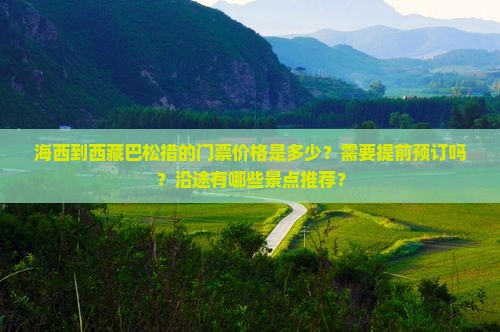 海西到西藏巴松措门票
