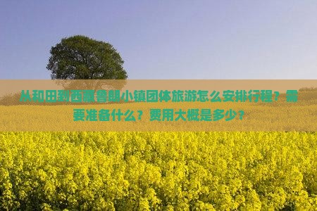 和田到西藏鲁朗小镇团体旅游