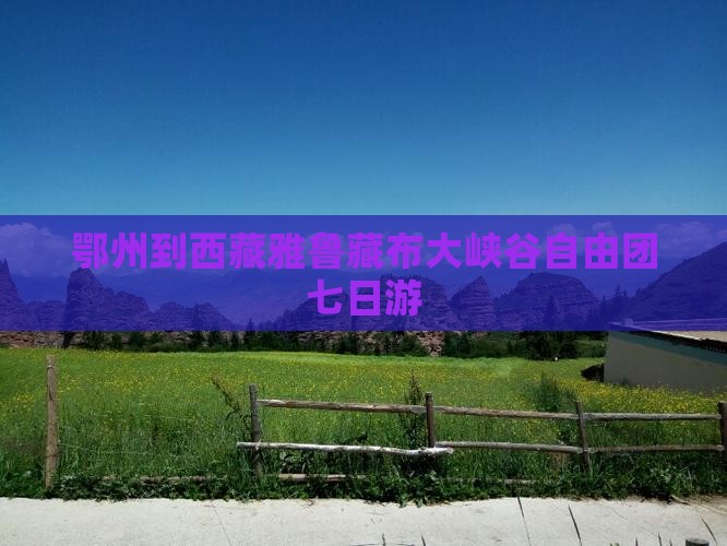 鄂州到西藏雅鲁藏布大峡谷自由团