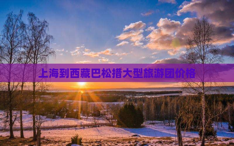 上海到西藏巴松措大型旅游团