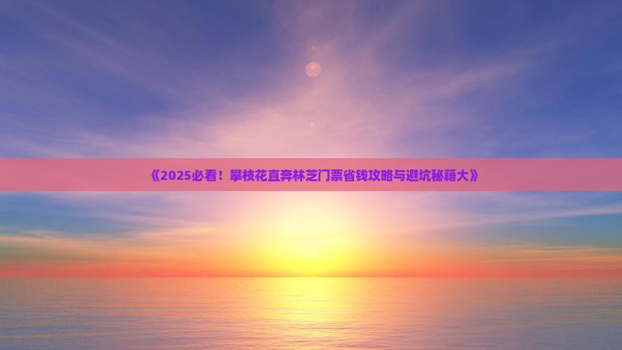 攀枝花去西藏林芝门票