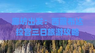 廊坊到西藏布达拉宫三日游