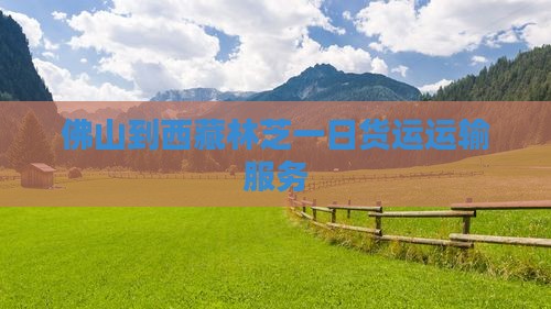 佛山到西藏林芝一日