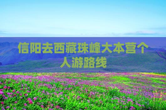 信阳去西藏珠峰大本营个人游