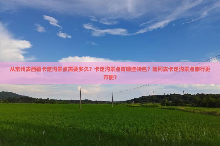 常州去西藏卡定沟景点