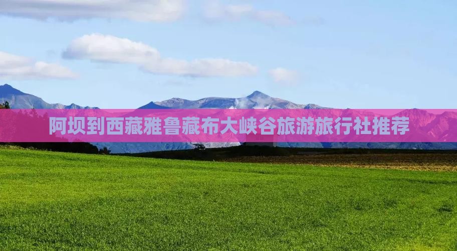 阿坝到西藏雅鲁藏布大峡谷旅行社