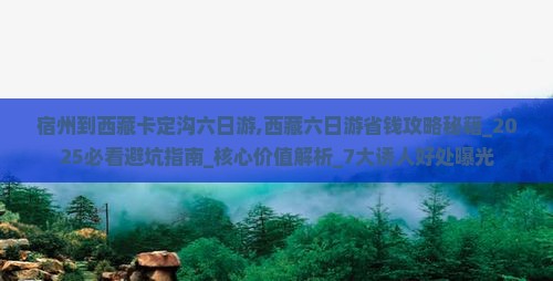 宿州到西藏卡定沟六日游