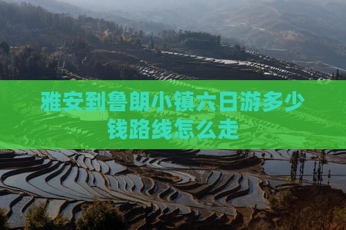 雅安到西藏鲁朗小镇六日游