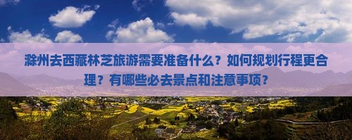 滁州去西藏林芝旅游