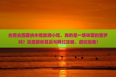合肥去西藏纳木措旅游小吃