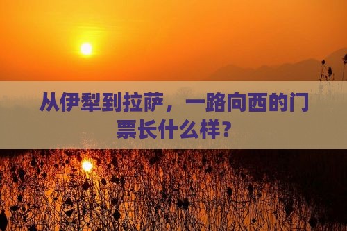 伊犁到西藏拉萨门票