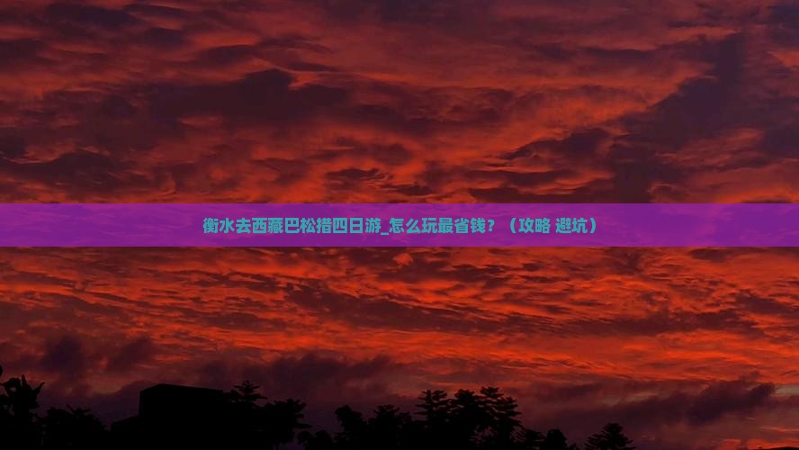 衡水去西藏巴松措四日游