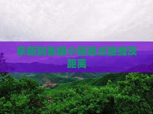 阜新到鲁朗小镇景点路线及距离