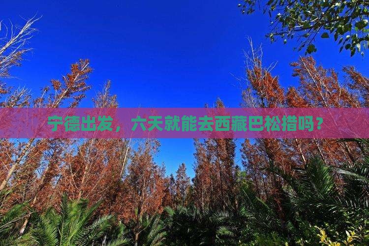 宁德去西藏巴松措六日游