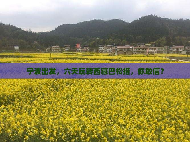 宁波去西藏巴松措六日游