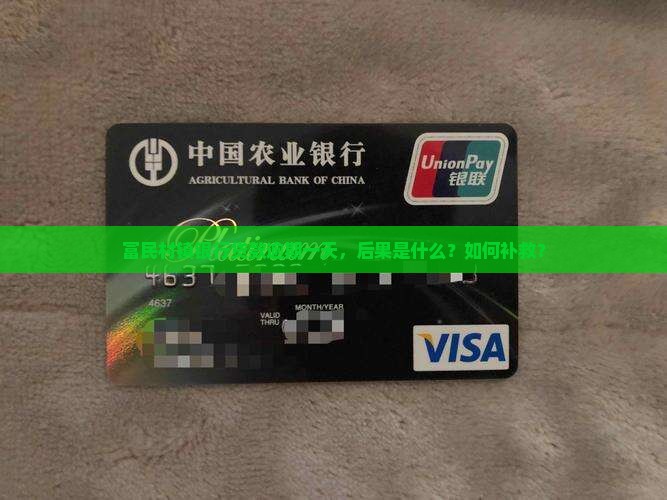 富民村镇银行贷款逾期一天，后果是什么？如何补救？