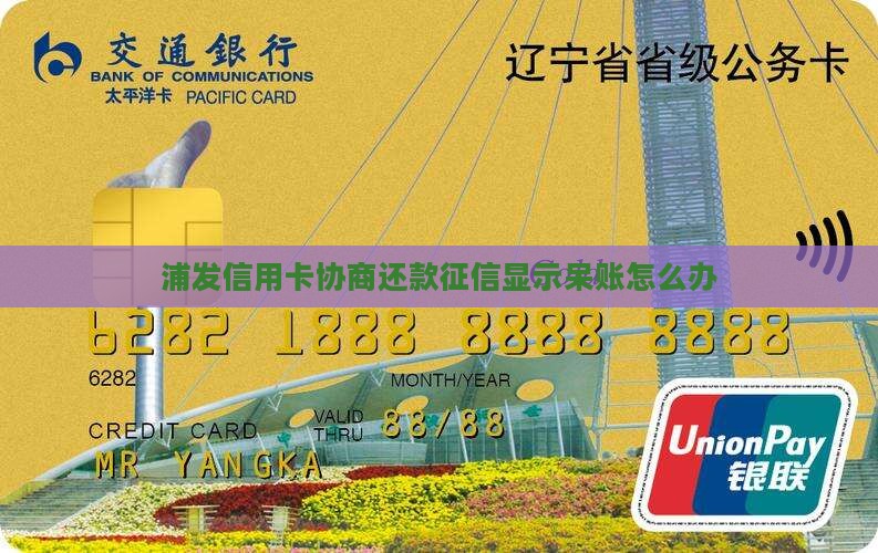 浦发信用卡协商还款征信显示呆账怎么办