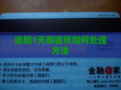逾期1天微捷贷如何处理方法