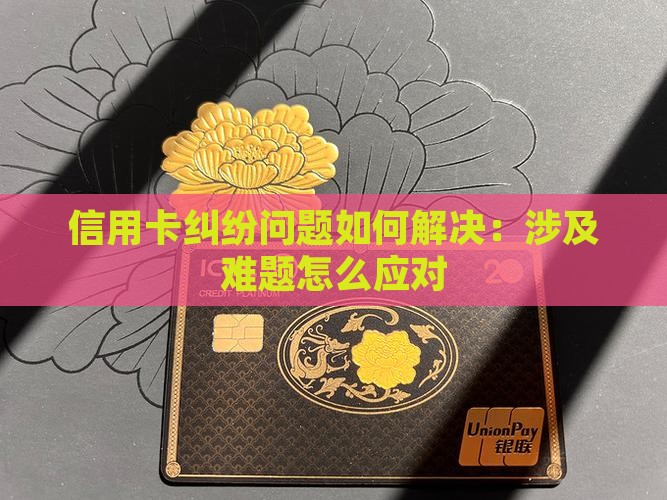 信用卡纠纷问题如何解决：涉及难题怎么应对